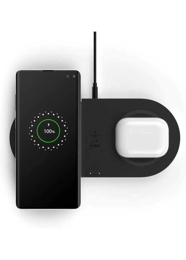 Dual Pad Wireless Charging Qi, 2x 10W[Black] Belkin (315435934)