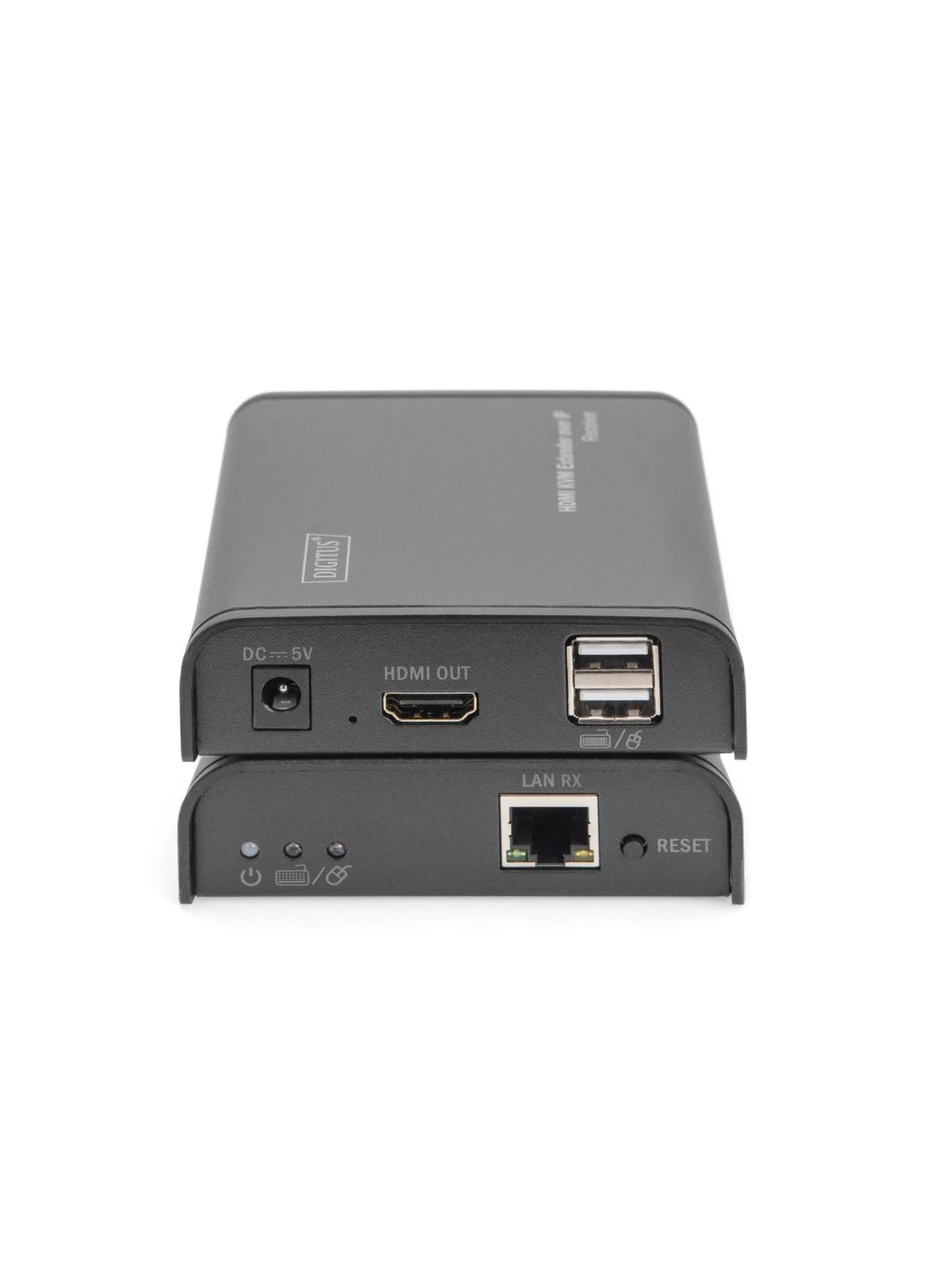 Подовжувач HDMI KVM по IP, комплект, Full HD, 1080p, через мережевий кабель (Cat 5, 5E, 6), 120м Digitus (387175889)