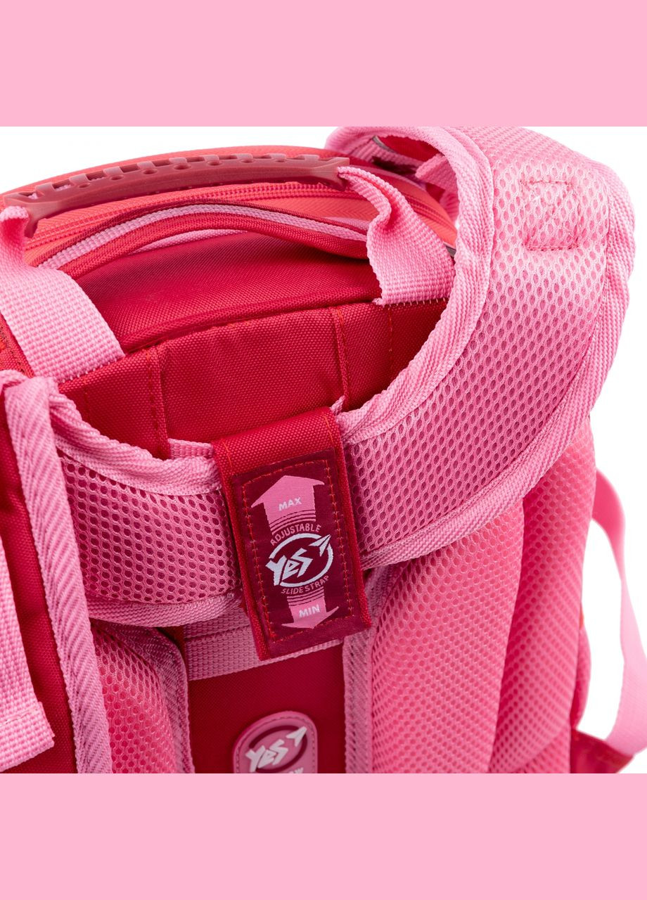 Шкільний рюкзак, каркасний, два відділення, дві бічні кишені, розмір: 36*27*15 см, рожевий Little Miss Yes (266911818)