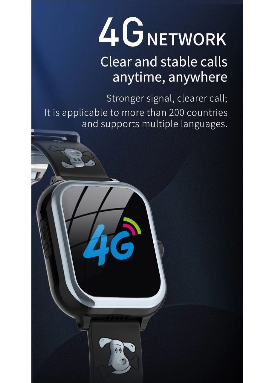 Дитячий смарт-годинник T29 з GPS-трекером, камерою і прослуховуванням Операційна система Android Чорний Lemfo (349824294)