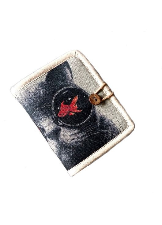 Жіночий текстильний гаманець Кіт в окулярах No Brand (336921363)