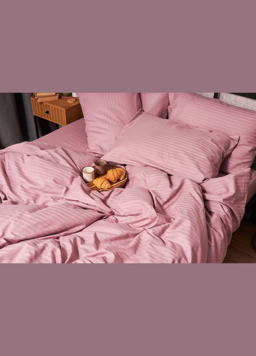 Комплект постельного белья Satin Stripe евро 200х220 наволочки 4х70х70 (MS-820003549) Moon&Star Stripe Candy (288043672)