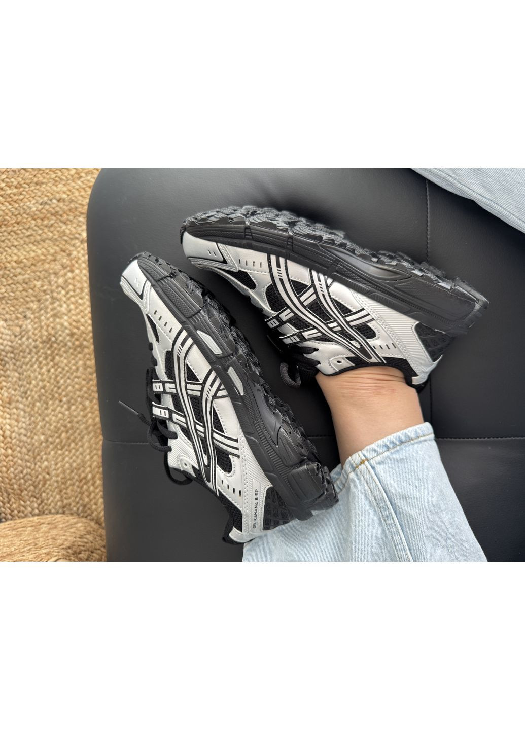 Кросівки жіночі і чоловічі Asics Gel-Kahana 8 SP Silver Black | Асікс Гель Кахана 27 срібні демісезони (370709407)