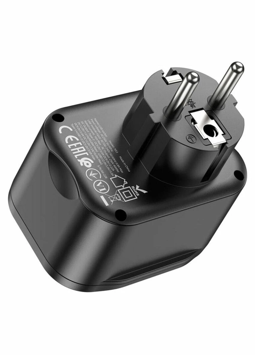 Сетевое зарядное устройство NS3 Multifunctional socket(including 1C2A PD20W fast charge) Black Hoco (297471991)
