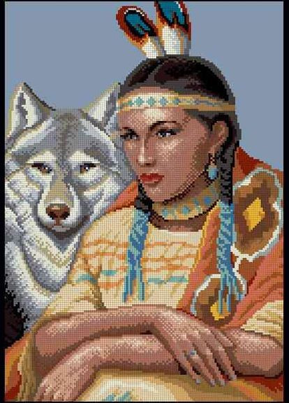 Набор для вышивки крестиком. Размер: 22*32 см. Дух Африки Лоскуток (315361015)