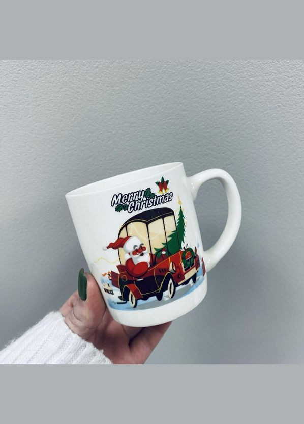 Чашка с ложкой фарфоровая 200 мл "Новогоднее ассорти" в подарочной коробке O8030-289/2 Olens (317203680)