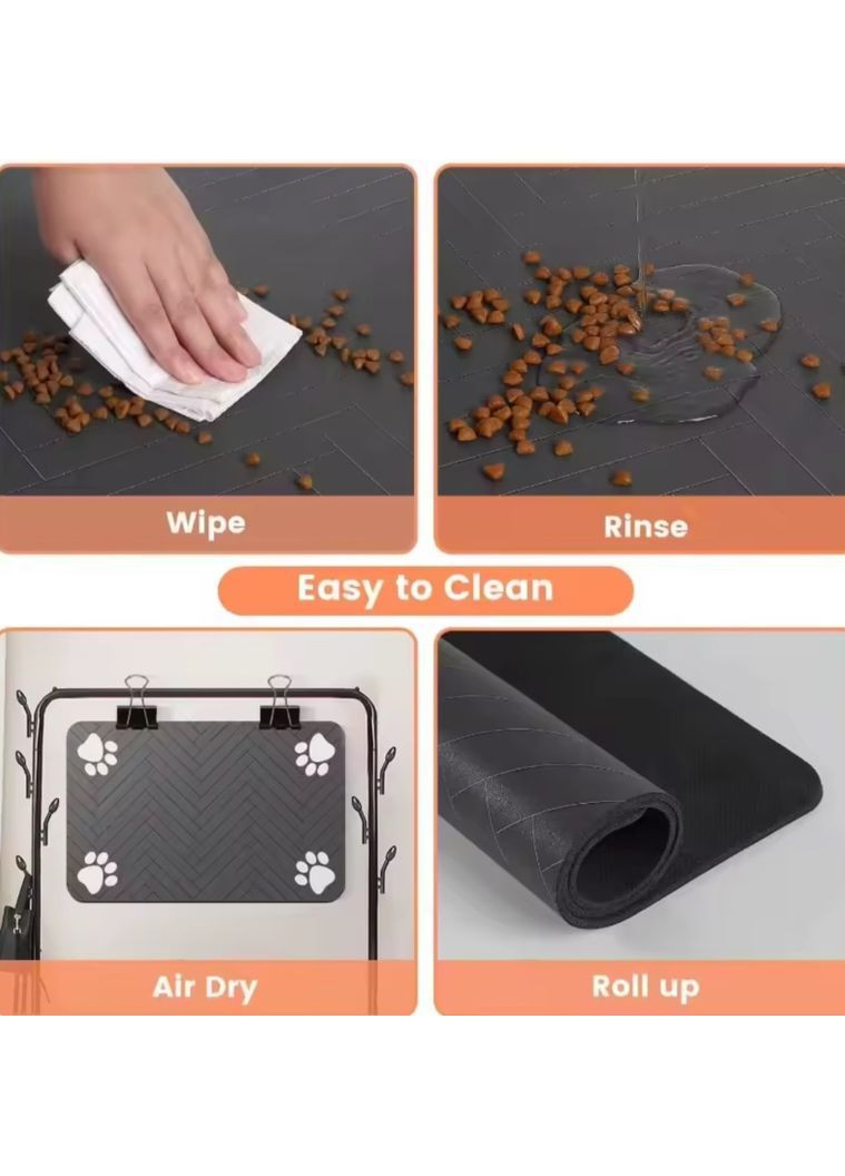 Антиковзний Поглинаючий Швидковисихаючий Килимок під миски для домашніх тварин 40×50см No Brand (362680646)