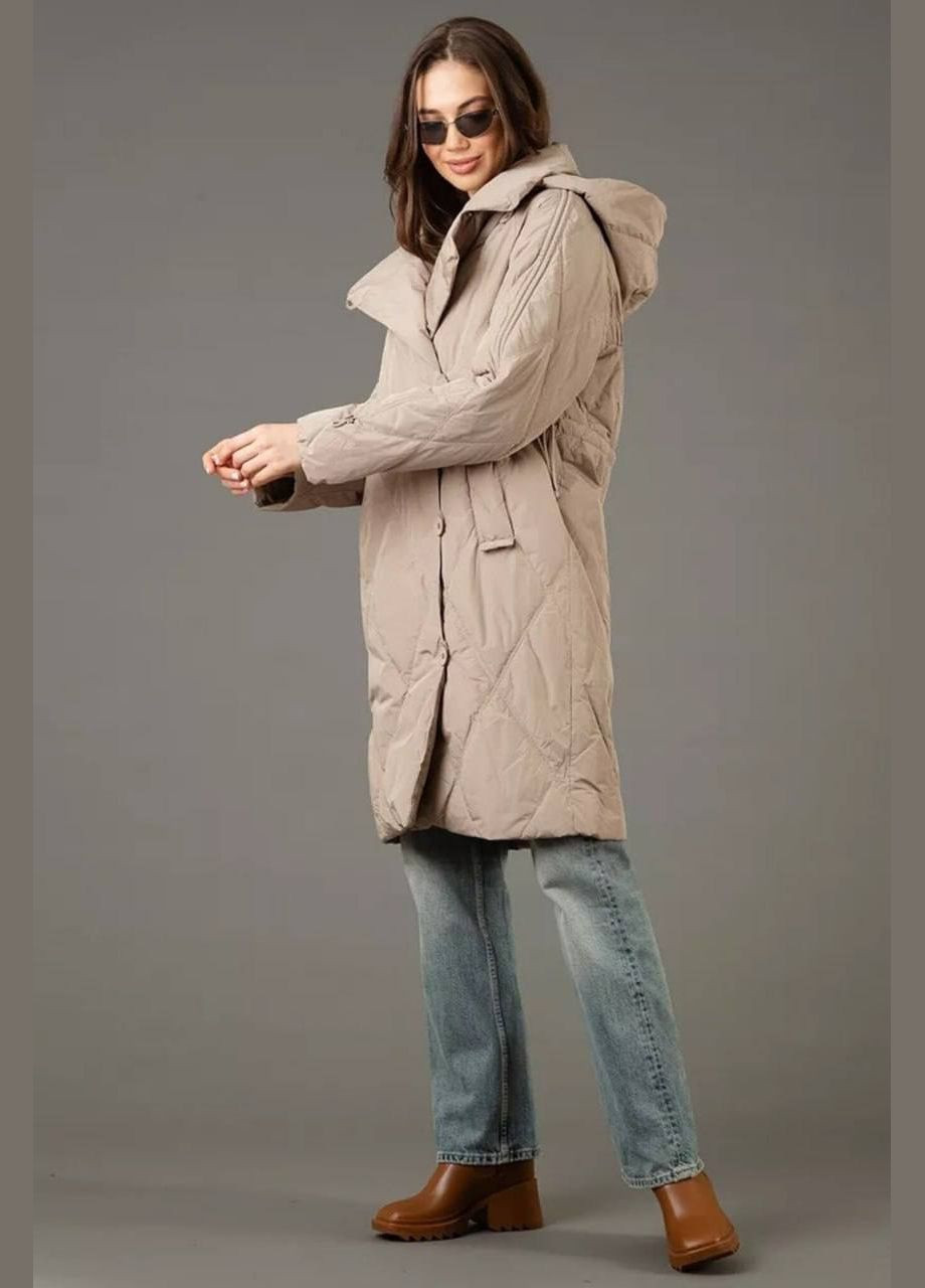 Бежевая демисезонная куртка куртка-пальто Lora