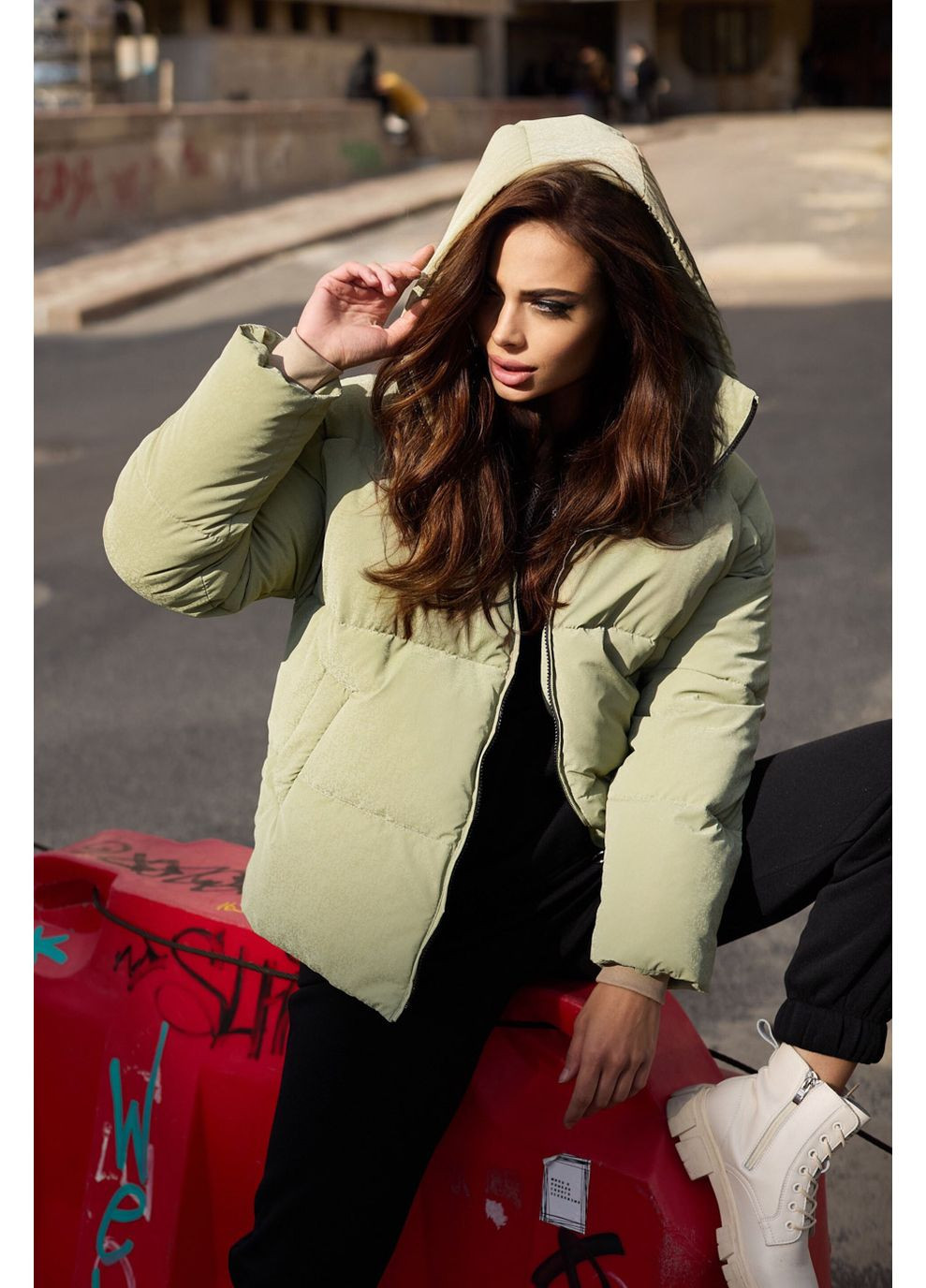 Зелена зимня куртка пуховик 1905.4943 Seventeen