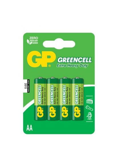 Батарейки GREENCELL 1.5V, Сольові 15G-U4, R6, AA 4 шт. GP (297454197)
