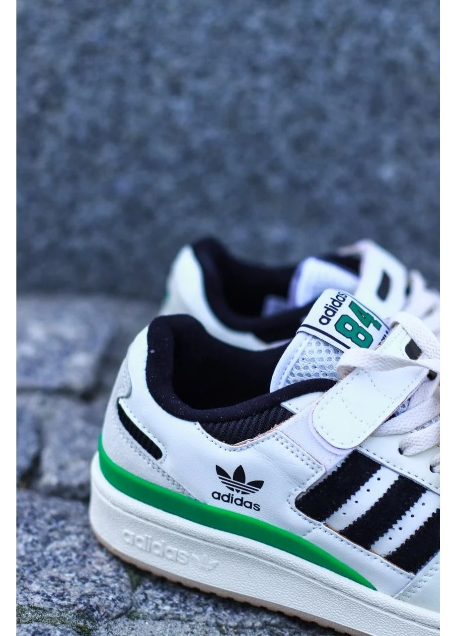 Чорні кросівки чоловічі adidas forum 84 low beige green black адідас форум 84 чорні демісезон No Brand
