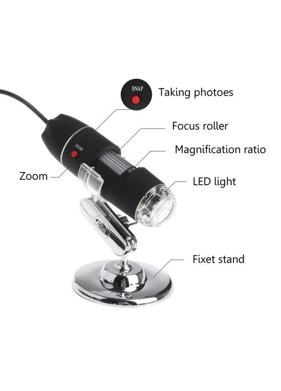 USB мікроскоп електронний цифровий зі збільшенням 1600 x DM-1600, підсвічування 8 LED OOTDTY (391792633)