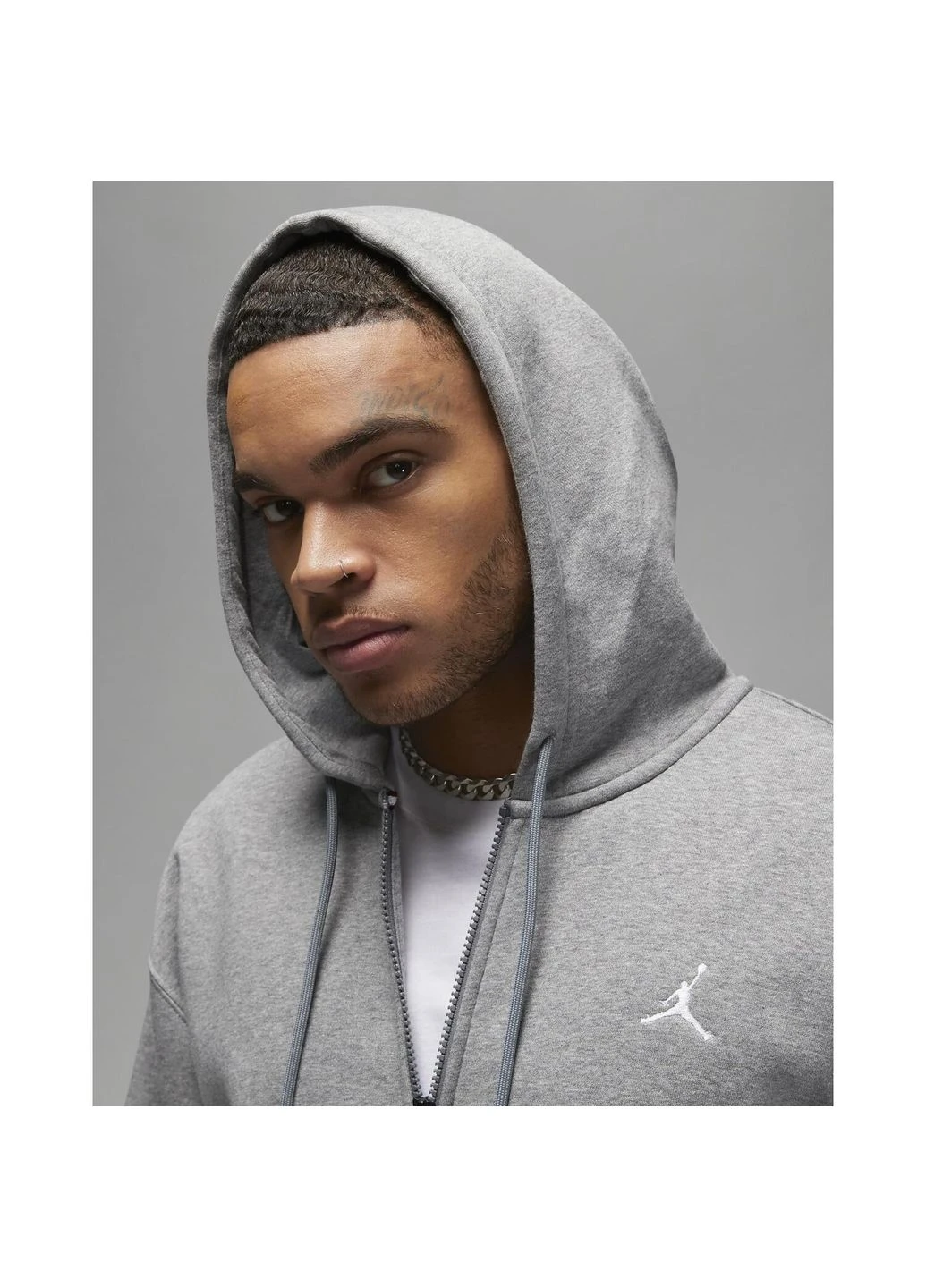 Толстовка JORDAN M J ESS FLC FZ HOODIE серая FJ7771-091 Nike (397844376)