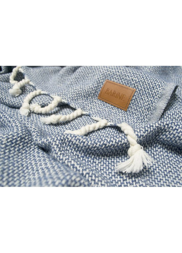 Плед-накидка - Wool Basket indigo синий 120*175 Barine (275864133)