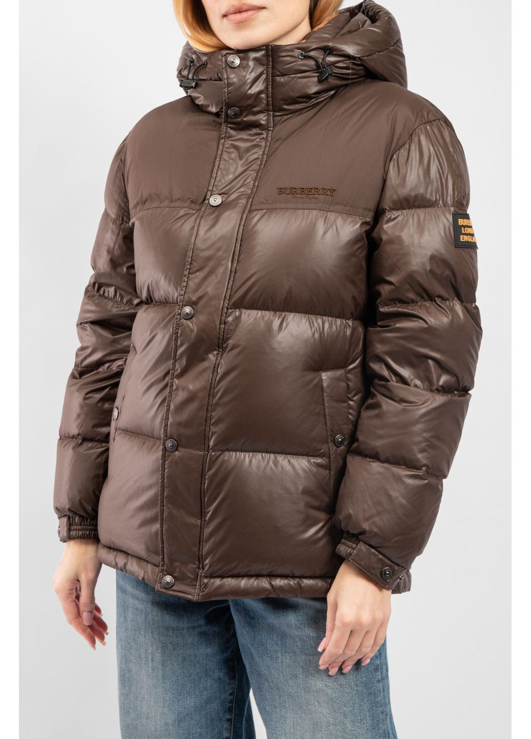 Коричневий зимній Пуховик Burberry