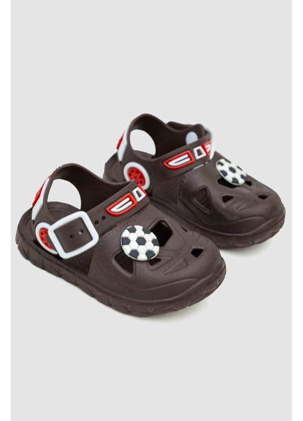 Коричневые кэжуал сандалии Bee на кнопках