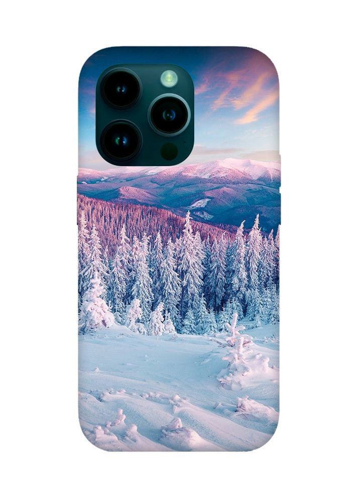 Чехол с красными боками на Apple iPhone 14 Pro:: Зимние горы (принт 163) Creative (360672327)