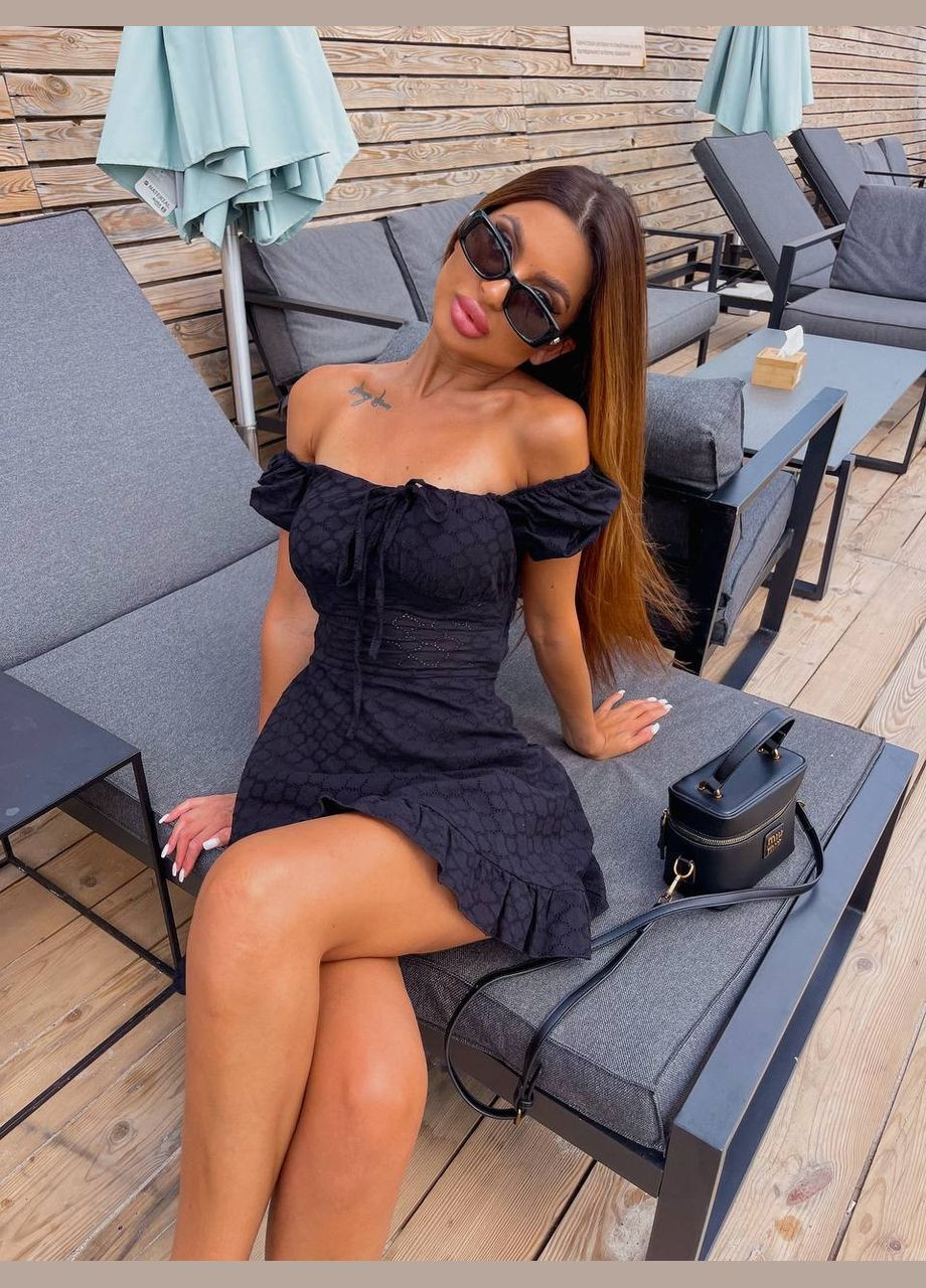 Черное кэжуал платье INLABEL однотонное