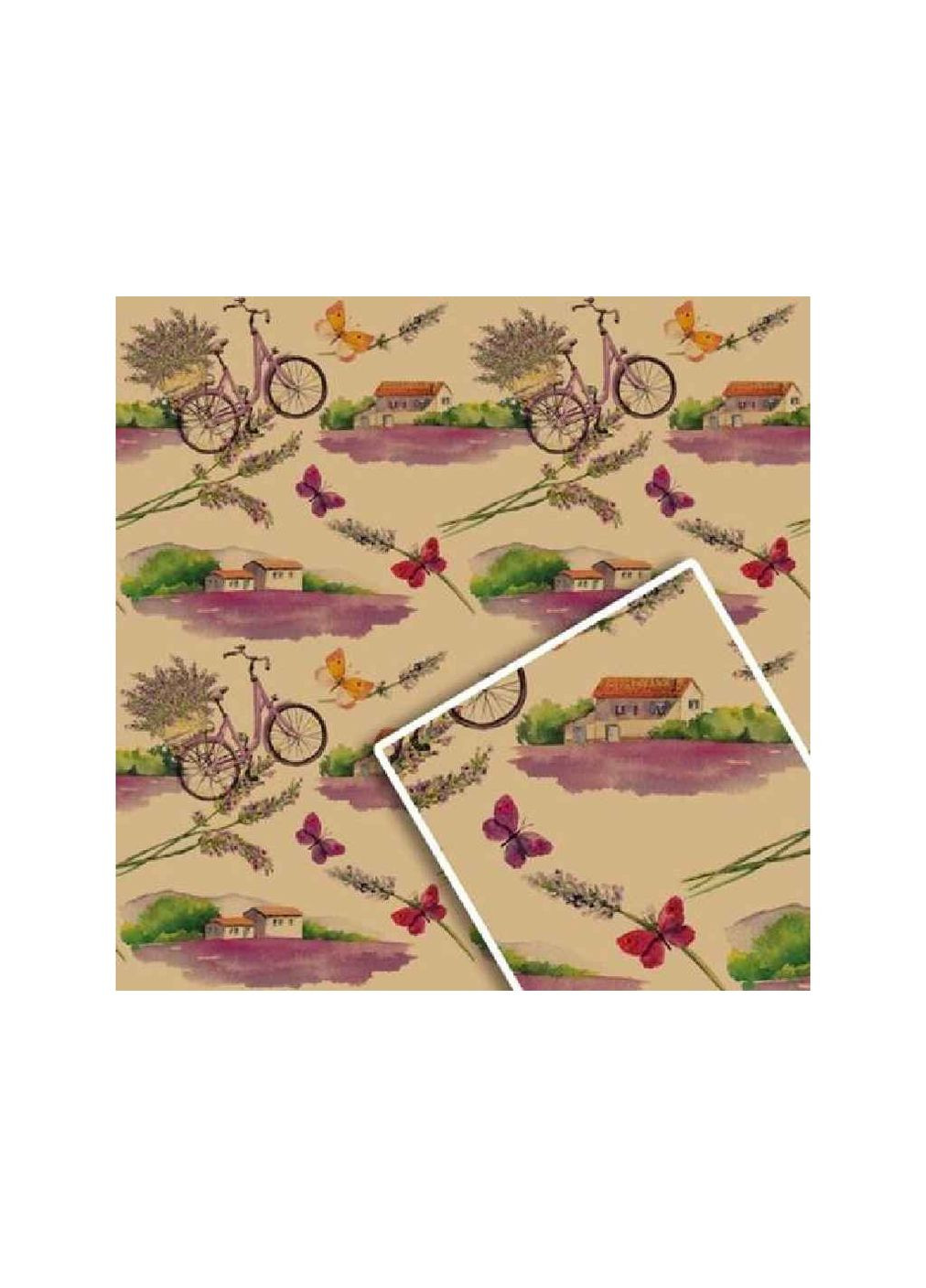 Бумага подарочная 70см 100см №1012БР 10л Упаковкін (363328091)