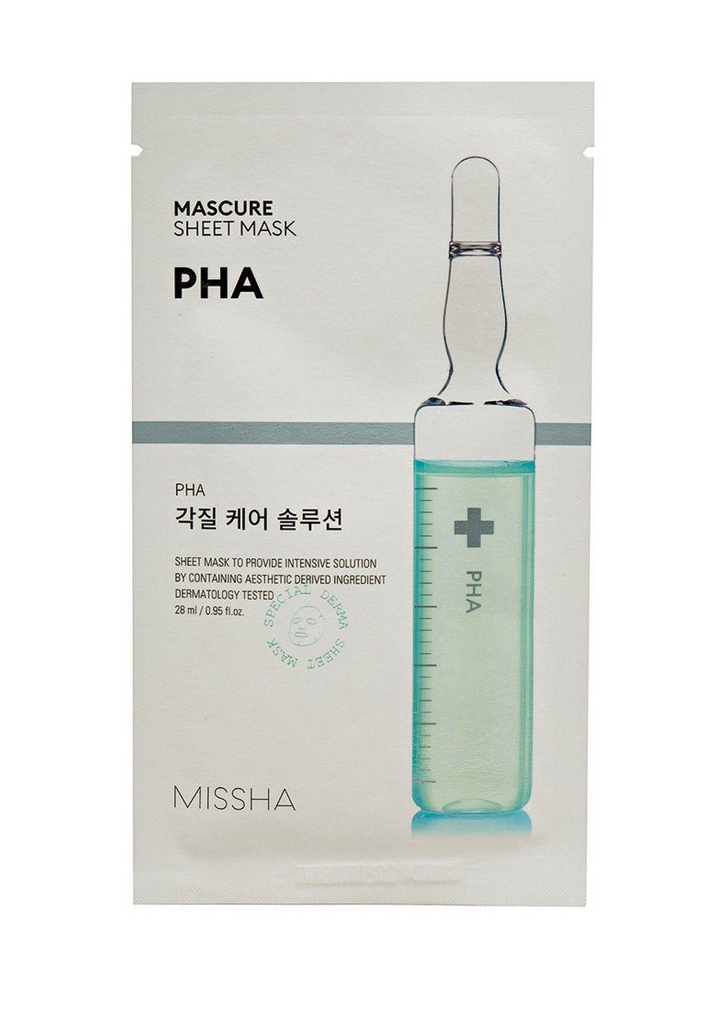 Маска-пілінг для обличчя Mascure Peeling Solution Sheet Mask PHA 27 мл MISSHA (278048660)