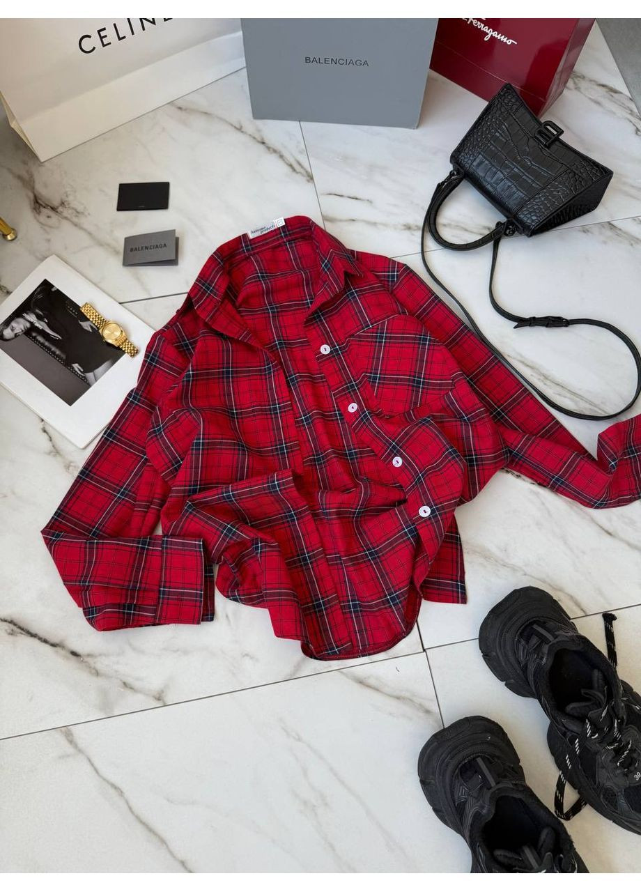 Жіноча сорочка в клітинку No Brand (366226703)