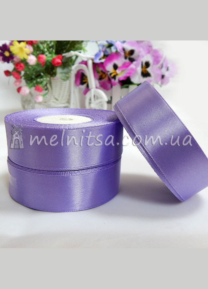 Стрічка атласна, однотонна, 2,5 см, №21 бузкова No Brand (341730762)