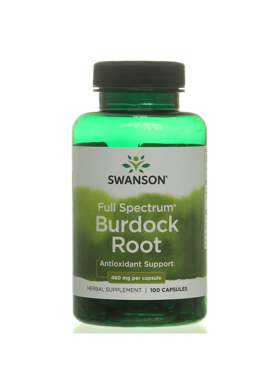 Корінь лопуха, Burdock Root,, 460 мг, 100 капсул Swanson (364312254)