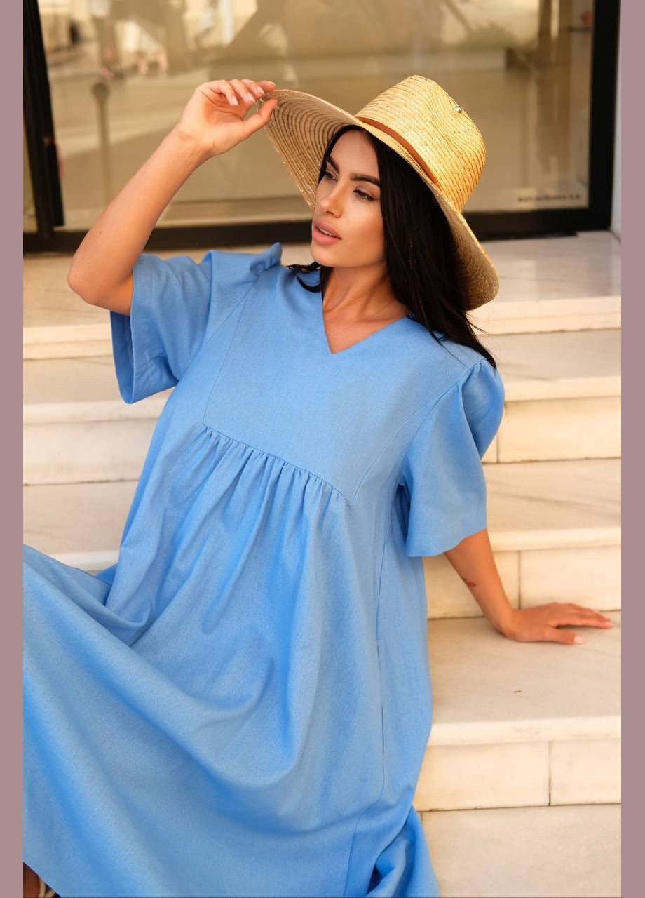 Блакитна коктейльна, ділова, повсякденний, кежуал, вечірня жіноча сукня Asi.Store.ua