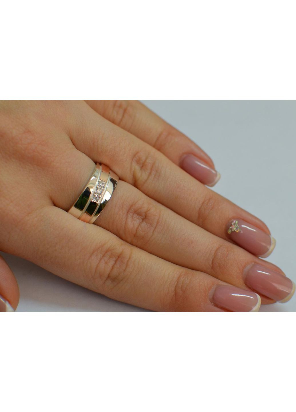 Серебряное кольцо с золотом Silver Style (367113184)