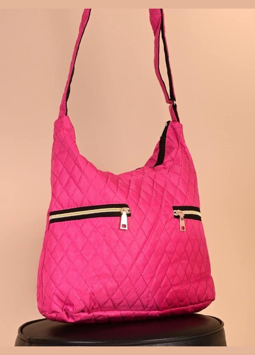 Сумка женская малиновая из текстиля No Brand Сумка шоппер (347024788)