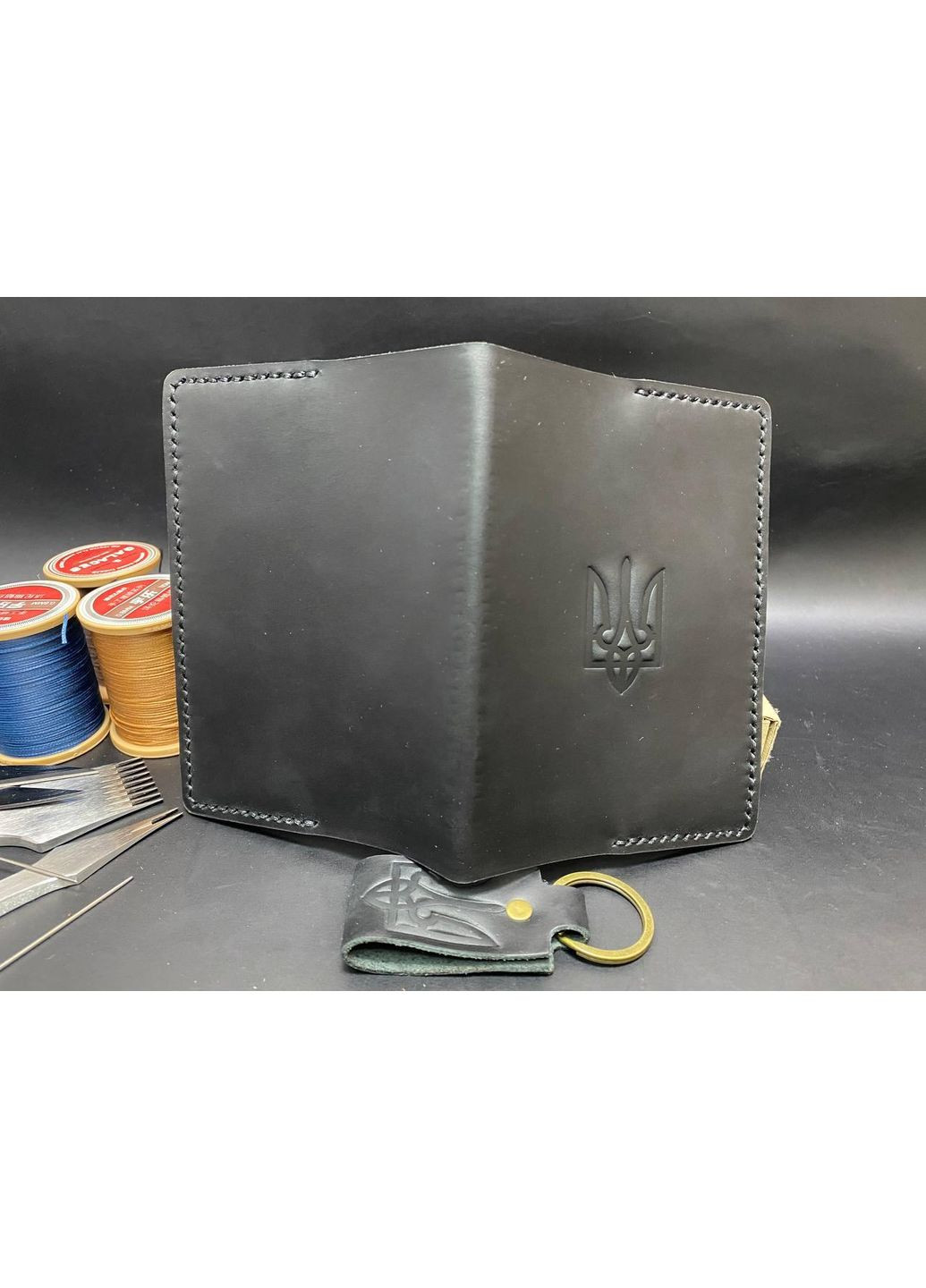 Обложка для паспорта из натуральной кожи. Черный Цвет No Brand (356508831)