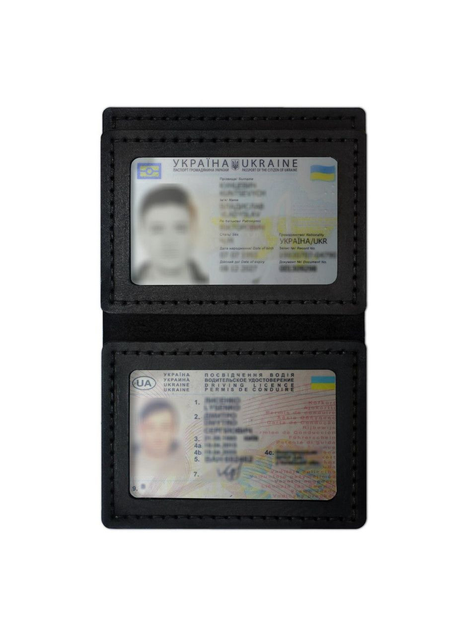 Портмоне - Обложка для автодокументов Lexus ( 4 окна для прав, ID паспорта, пропуска) - Черный Anchor Stuff (320688688)