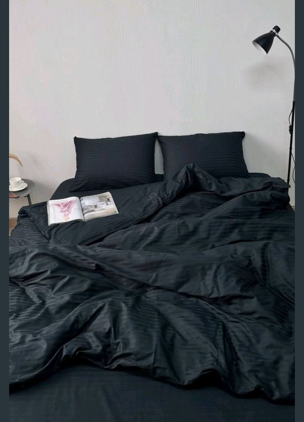 Євро комплект постільної білизни Страйп Сатин LUX RW (332627532)