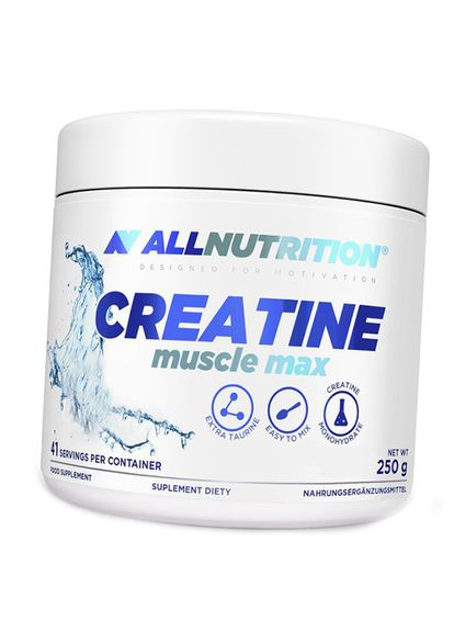 Креатин моногидрат для набора массы, Creatine Muscle Max, All Nutrition 250г Лимон (31003001) Allnutrition (322726683)