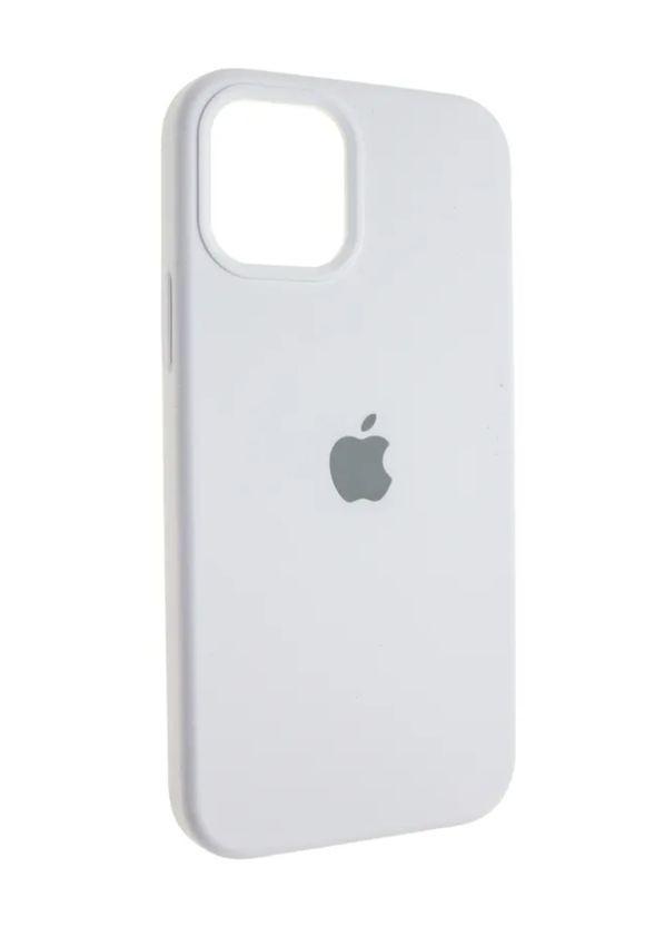Чехол для iPhone 15 Open camera силиконовый закрытый низ на айфон 15 / White cover Silicone Case (366890095)