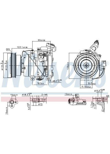 Компресор кондиціонера Nissens (368519298)