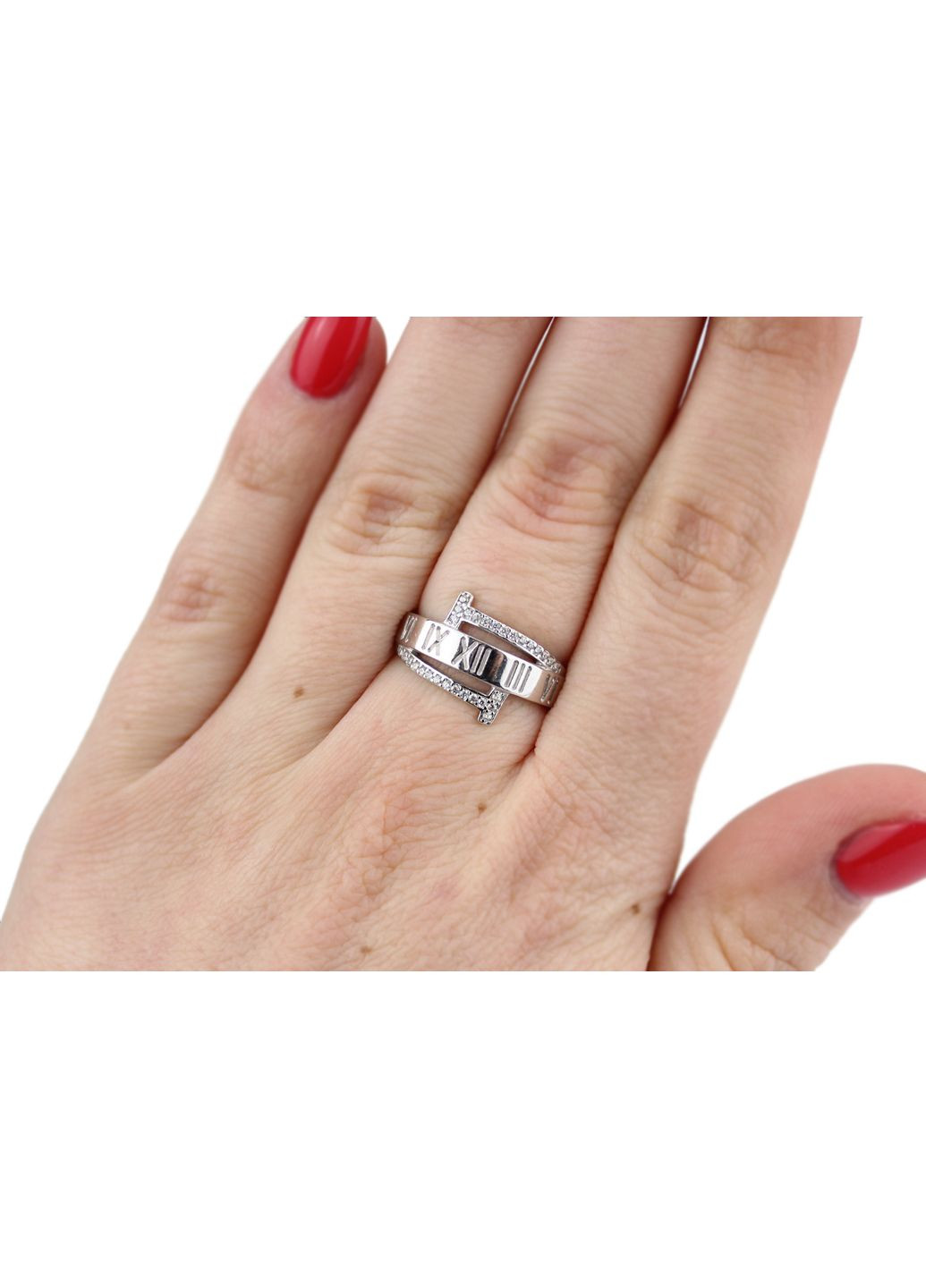 Кольцо серебряное с цирконием Темпера 1633/1р, размер No Brand (316397903)