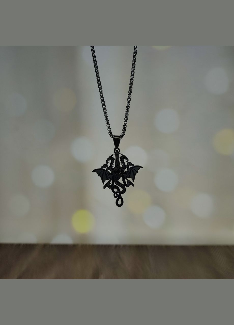 Кулон готический "Семиглавый дракон" с камнем SureGeek (316635157)