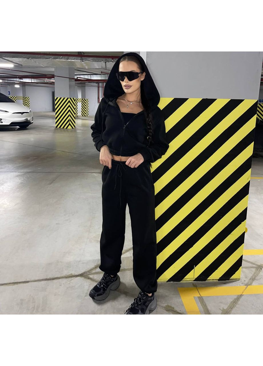 Костюм оверсайз (худі на блискавці + джогери) — стильний та утеплений (заміри в описі) Vione (370285340)