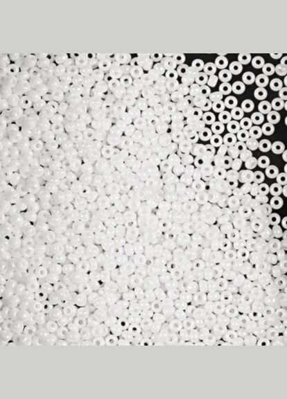 Бисер чешский Preciosa 46205, меловой радужный, белый (10 г) No Brand (340484862)