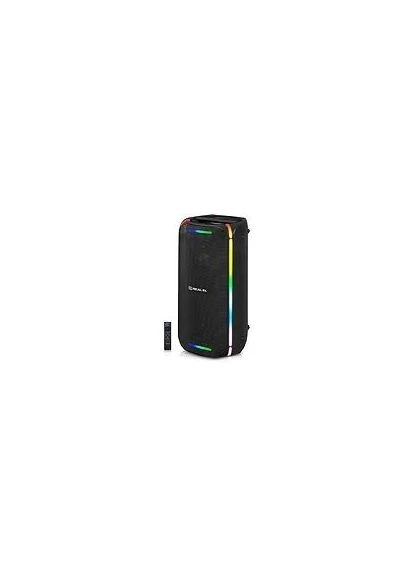 Портативная колонка X-775, Black, 80 Вт (2x40 Вт), Bluetooth (TWS), RGB-подсветка (вокруг динамиков и по бокам), AUX / USB Real-El (395341075)