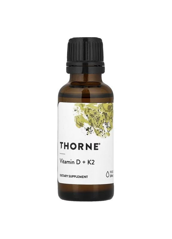 Витамин D3 и K2, Vitamin D/K2, 30 мл Thorne Research (326054133)