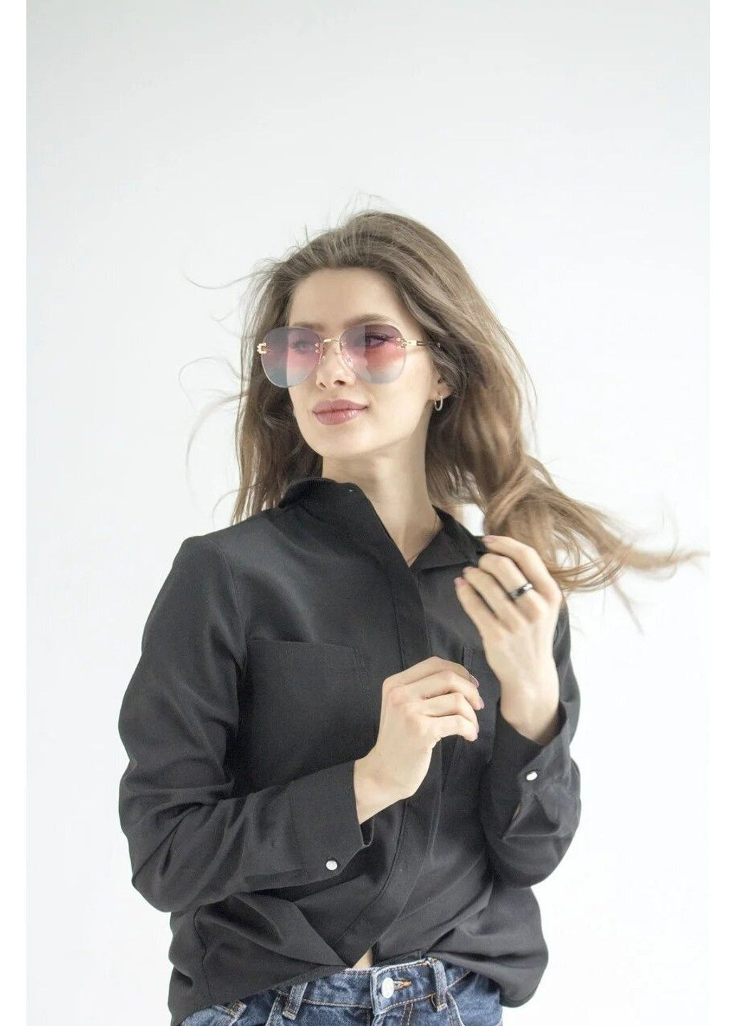 Cолнцезащитные женские очки 0375-5 BR-S (294607772)