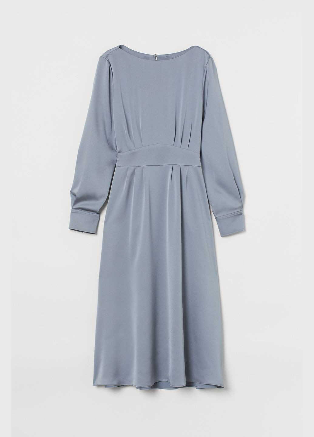 Серое платье H&M однотонное