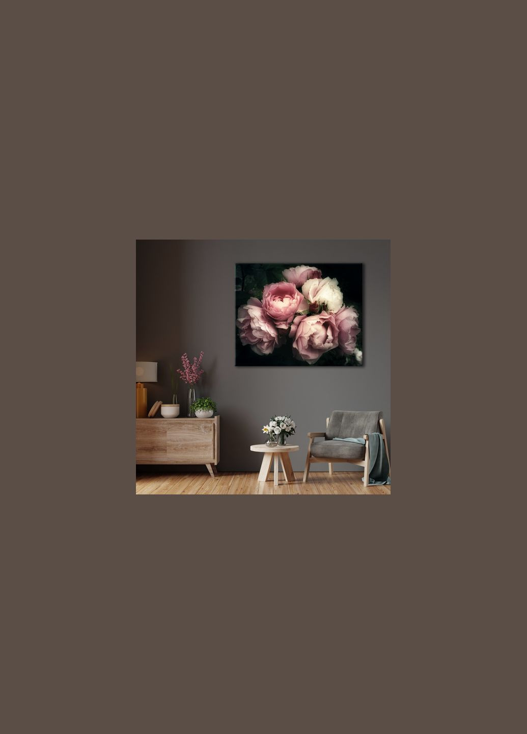 Картина Нежные Пионы 60x80 см (P0491) Malevich Store (333339000)