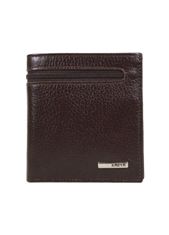 Чоловіче портмоне з натуральної шкіри коричневе 0978-39 Karya (368801418)