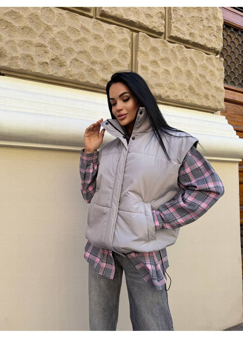 Женская стильная теплая жилетка оверсайз Україна (360548572)