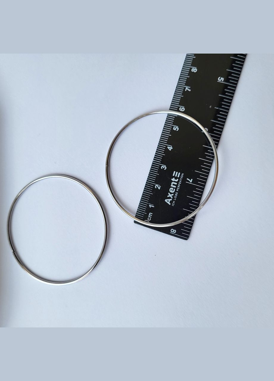 Серебряные серьги кольца 54 мм серебро 925 пробы Родированное 1120с 4.02г No Brand (307172943)