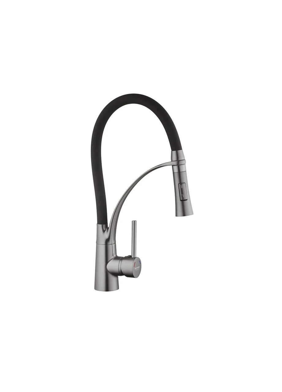 Комплект кухонна мийка Schwarze-6350HM PVD + змішувач Ersel-GRP03393BLK + дозатор Spender-SCH049 Kroner (392907464)