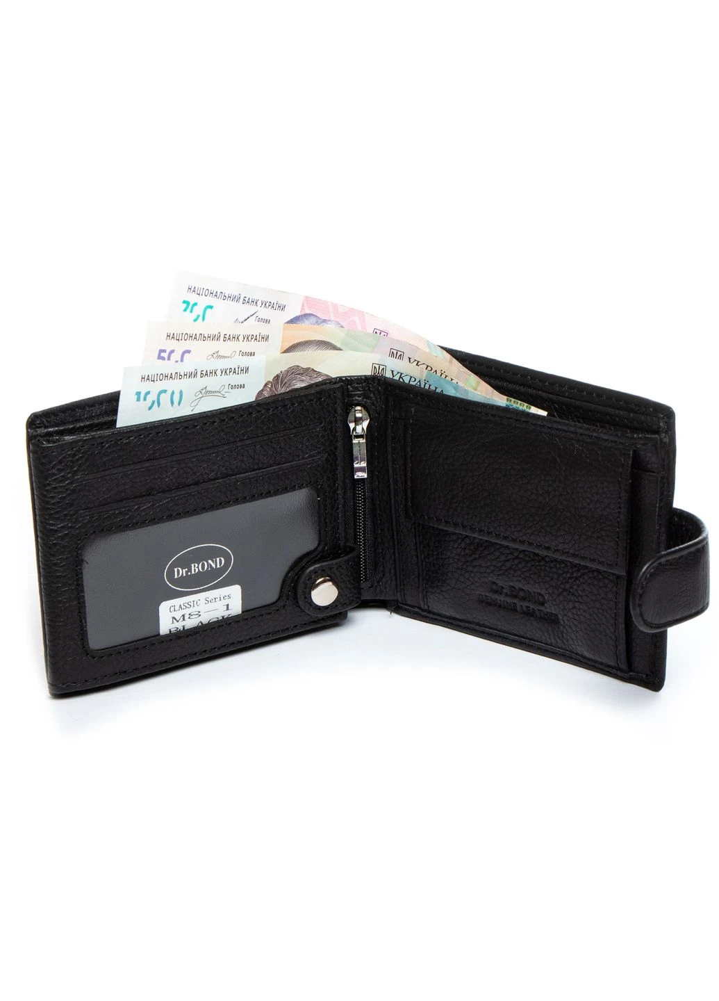Гаманець Classic Чоловічий шкіра M8-1 black Fashion (394721603)